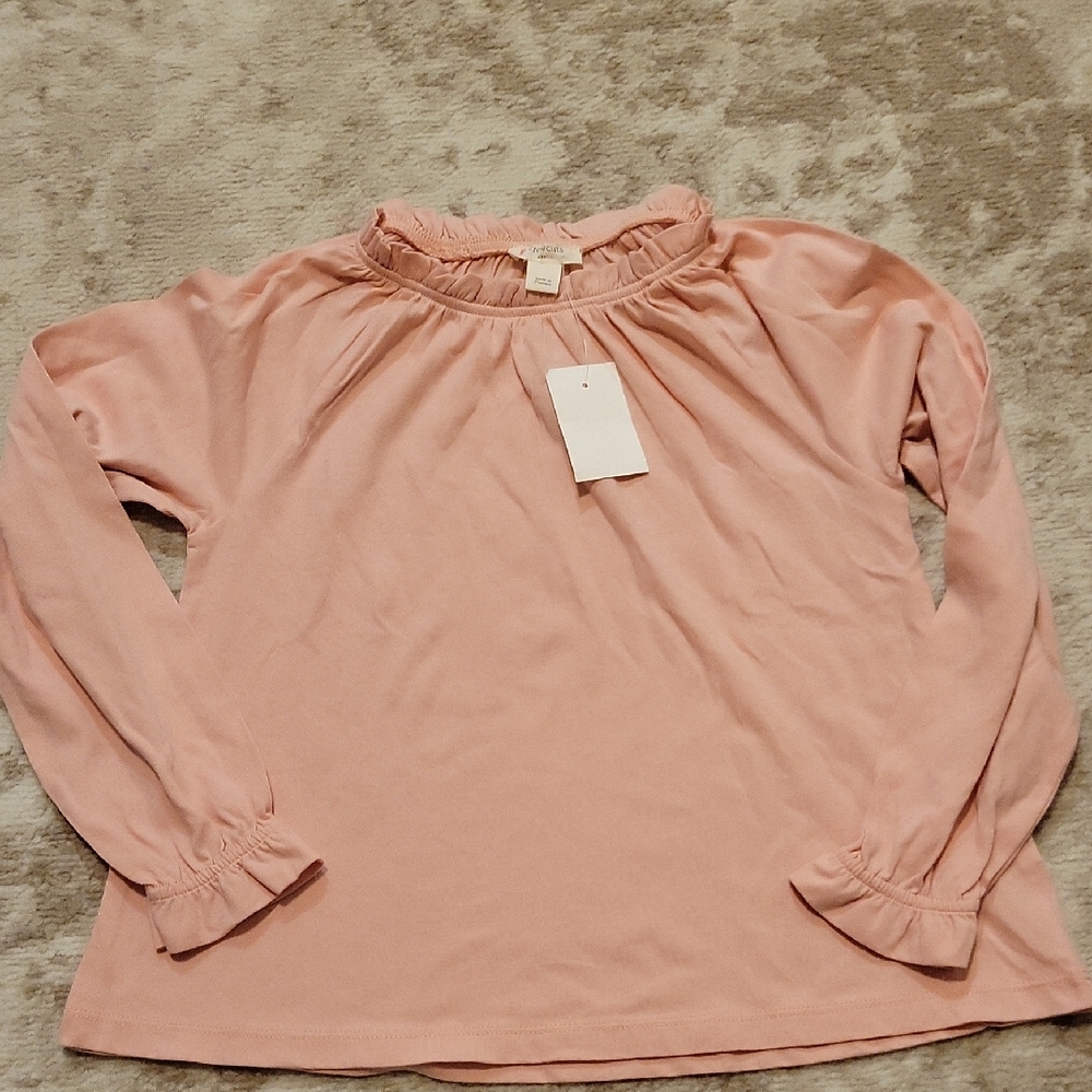 NWT Crewcuts Ruffle Trim Tee